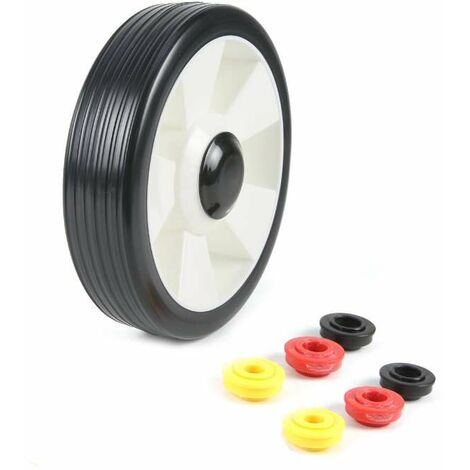 Cyclingcolors – Roue de tondeuse à gazon Ø 200mm – Largeur de bande 50mm – 3 bagues incluses pour axes variés – Compatible chariots et barbecues (1/2)