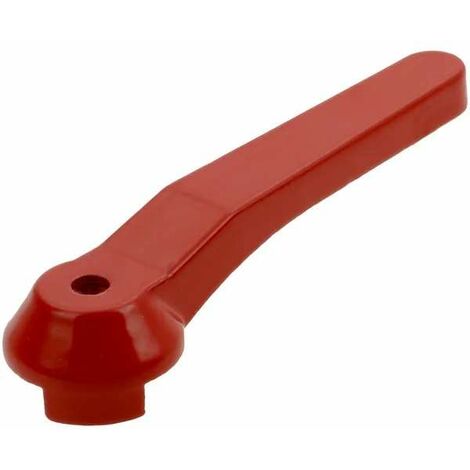 Cyclingcolors – Poignée levier de rechange pour vanne à bille en aluminium rouge – Taille 1/2" – Diamètre des trous 5mm – Longueur totale 76mm