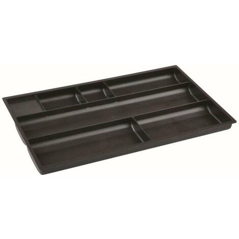 Cyclingcolors – Organiseur pour intérieur de tiroir 6 compartiments 337 x 196mm – Plastique noir pour rangement bureau – Optimise l'espace de rangement
