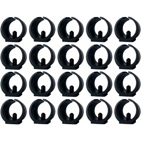 Cyclingcolors – Lot de 20 embouts pour tube rond Ø 25mm – PELD noir avec ergot à clipser – Protection et stabilisation meubles et chaises