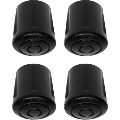 4x Embout pied de chaise renforcé antidérapant caoutchouc EPDM table tabouret béquille canne, diamètre 12 mm