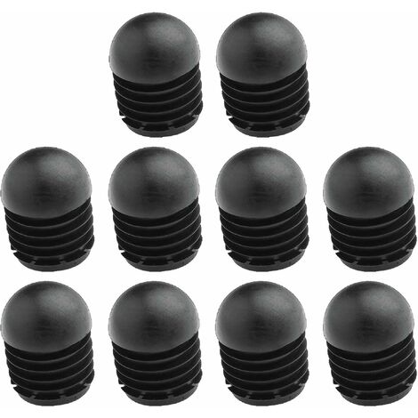 Cyclingcolors – Lot de 10 embouts de tube rond rentrant – Tête demi-sphérique – Ø extérieur 22mm – Élastique antidérapant – Protection pour meubles