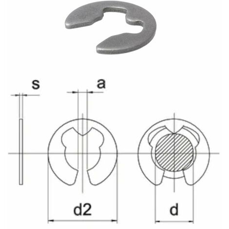 Anneaux De Retenue (Circlips) DIN 7993A Et 7993B - Acier à Ressort Pour Arbres Et Alésages