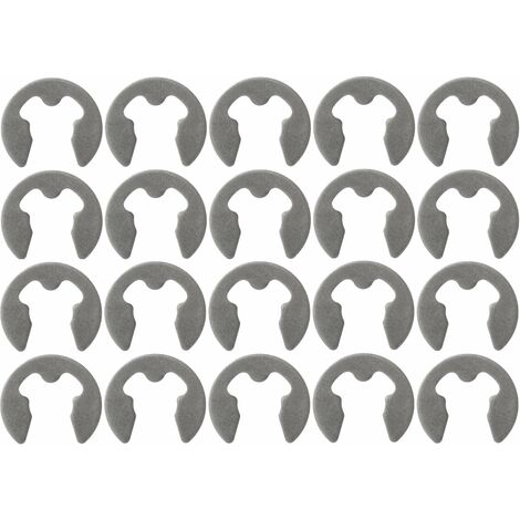 10x Circlip externe bague de retenue en forme de E de sûreté pour arbres en acier à ressorts DIN 6799 Anneau de retenue Rondelle Blocage Pince Transmission, Ø 8mm