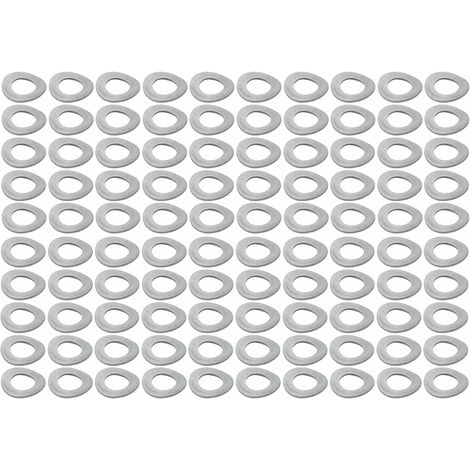 100x Rondelle élastique ondulée rondelle frein en acier à ressorts zingué DIN 137B Blocage Fixation Vis Boulon Quincaillerie Vibration, M6x12x0,5mm