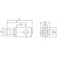 Œillet De Vérin à Gaz Aluminium - Filetage M8 - Pour Amortisseur Pneumatique - Trou 10.1mm