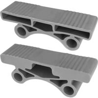10 Supports De Latte Triple Pour Sommier 38x8 Mm - Embout Long Flexible Noir, Fixation Par Tenon - 2