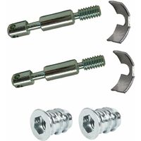 Cyclingcolors – Kit complet 2x goujons d'assemblage 6mm x 50mm – 2x manchons à visser M6x13 acier – 2x étriers ouverts pour meubles