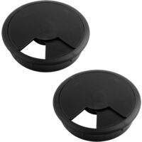 Cyclingcolors – Passe-câble encastrable 80mm – Gestion câbles pour bureau – Design épuré – Installation facile – Couleur noire