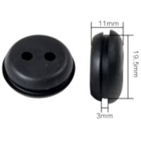 Passe Cloison Pour Durite Cyclingcolors 2x - Universel Ø5mm, 3 Trous, Noir Pour Tondeuse Et Débroussailleuse