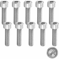 10x Vis métaux CHC (BTR) acier inoxydable A2 norme DIN 912 RVS empreinte 6 pans creux hexagonale, M6x25