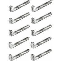 10x crochet acier à visser 5,8mm x 55m x 12mm gond piton en L vis angle équerre meuble armoire étagère
