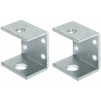 Cyclingcolors – Équerre de fixation double 30x40 mm – Acier à visser M10 – Support pour étagères et meubles – Lot de 2