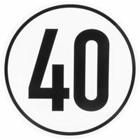 Lot De 2 Stickers Limite De Vitesse 80 Km/h, 20cm, Pour Camion, Bus, Caravane, VA063