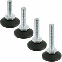 Cyclingcolors – Lot de 4 vérins réglables M8 x 80mm – Charge maximale 400Kg – Acier zingué et plastique – Pour meubles et structures en bois dur