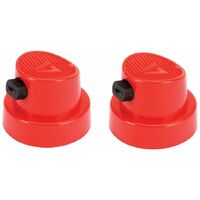 Cyclingcolors – Embout bombe aérosol universel 2x – Tête pulvérisateur ronde rouge – Buse spray peinture pour bombes 400ml – Usage professionnel