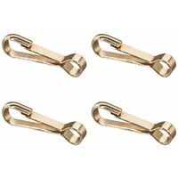 4x Crochet acier galvanisé Simplex avec œillet Attache rapide Clip Mousqueton Corde Câble Suspendre Porte clés, Ø9 x 50mm