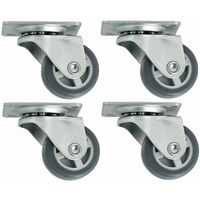 Cyclingcolors – Roulette meuble 30mm – Lot de 4 roulettes caoutchouc anti rayure – Charge maximale 30kg – Pivotantes pour chariot et rangement