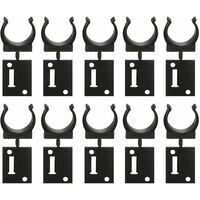 Cyclingcolors – Lot de 10 clips de plinthe à visser en plastique noir Ø 28mm – Fixation sécurisée pour meubles cuisine et salle de bain
