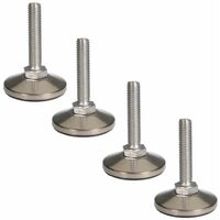 Cyclingcolors – Lot de 4 vérins réglables en acier inox – Vis M10 x 100 mm – Charge max 550 kg – Pour meubles et structures stables