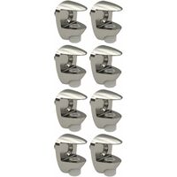 Cyclingcolors – 8x Taquet métal réglable pour tablette verre – Finition nickelée – Fixation pour meuble et armoire – Épaisseur tablette 5-6mm