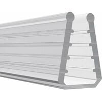 Joint d'étanchéité vitre verre en silicone translucide 2 mètres Profil Porte douche Coulisse Meuble Tablette Vitrine, hauteur 8mm épaisseur de verre 6mm