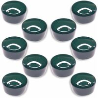 10x Embout de tube enveloppant rond 60mm plastique Chaise Meuble Cache Bouchon Capuchon, vert
