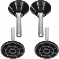 Cyclingcolors – Lot de 4 vérins réglables M12 – Longueur 40mm – Charge max 650Kg – Acier zingué et plastique pour meubles