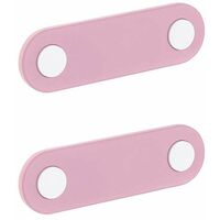Cyclingcolors – Poignée de meuble plastique 2x – Entraxe 96mm – Hauteur 25,5mm – Blanc et rose pour tiroirs et armoires enfants