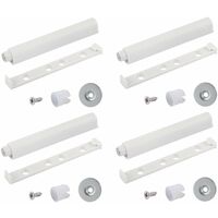Cyclingcolors – Loquet magnétique Push to Open pour porte placard – Lot de 4 – Installation rapide – Plastique blanc – Pour meubles et tiroirs