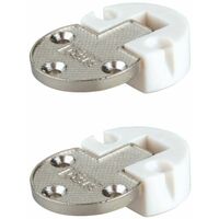 Cyclingcolors – Lot de 2 charnières rondes pour meuble – Diamètre 30mm – Longueur 45mm – Angle d'ouverture 180° – Vis de fixation incluses