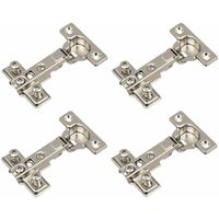 Cyclingcolors – Lot de 4 mini charnières invisibles pour meuble – Angle d'ouverture 95° – Pose en applique – Vis euro – Épaisseur de porte 22mm