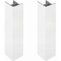 Cyclingcolors – Lot de 2 jonctions de plinthe 150mm – Finition blanc mat RAL 9016 – Raccord pour pied de meuble – Profil PVC 20mm