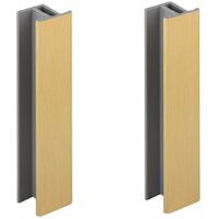 2x Jonction de plinthe 100mm finition or dorée Cuisine Raccord Connecteur Pied de meuble Profil PVC Plastique