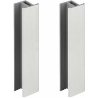Cyclingcolors – Jonction de plinthe 150mm – Finition aluminium brossé – Largeur 20mm – Raccord pour cuisine – Connecteur pied de meuble PVC
