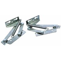 Cyclingcolors – Charnière ferrure de levage 75° à ressort 140N – Pour porte pliante acier nickelé – Installation facile à visser – Lot de 2