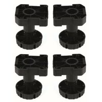 Cyclingcolors – Pied de meuble ajustable 4x – Réglable 100mm – Capacité 150kg – A visser – Vérin pour meuble – Entraxes 64mm