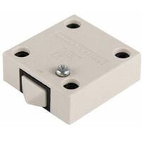 Interrupteur contacteur de porte avec commutateur universel 2A 230V à encastrer s'active à l'ouverture Pression Mécanique Charnière Placard Armoire Dressing Eclairage automatique Lumière, plastique bl