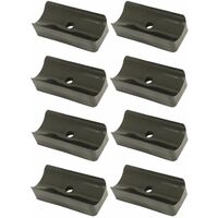 Lot De 4 Embouts Patins En Plastique Noir Pour Tube Rond - Diamètre 40 Mm, Par Uxcell