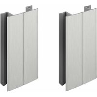 Cyclingcolors – Jonction de plinthe 120mm aluminium brossé multi angle – Pour coin extérieur/intérieur 90-270° – Raccord connecteur pour meuble