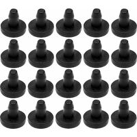 Cyclingcolors – Lot de 20 embouts de tube à insérer Ø extérieur 16mm Ø intérieur 6,5mm – PELD noir – Finition esthétique pour meubles et chaises