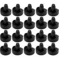 Cyclingcolors – Lot de 20 embouts pour tube rond Ø extérieur 16mm – Insert en PELD noir – Pour fermeture de tubes – Installation facile
