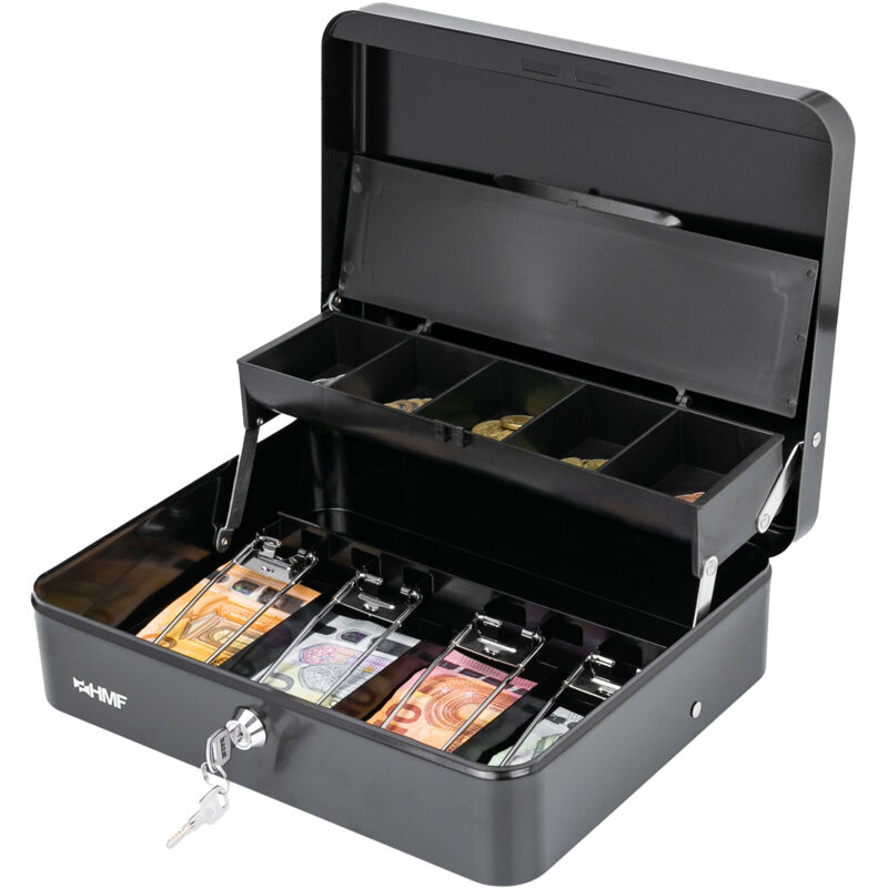 HMF 4215-02 Geldkassette Münzzählbrett 30 x 24 x 8 cm Schwarz HMF 4215-02 Geldkassette Münzzählbrett 30 x 24 x 8 cm Schwarz