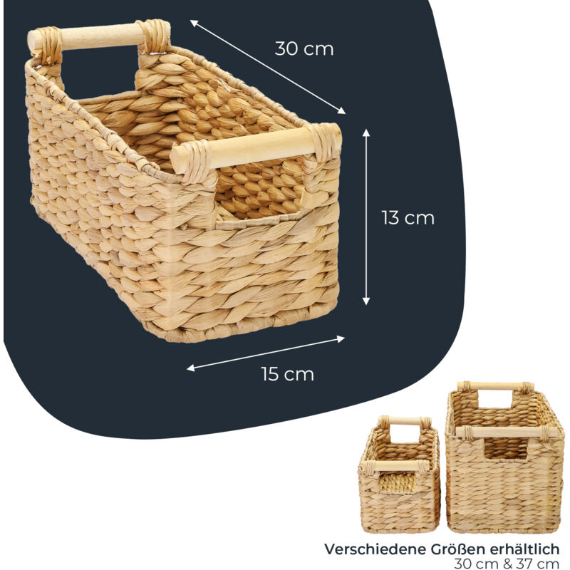 HMF Aufbewahrungskorb Badezimmer - Baumwollkorb Für Toilettenpapier 38,5x15,5x14cm