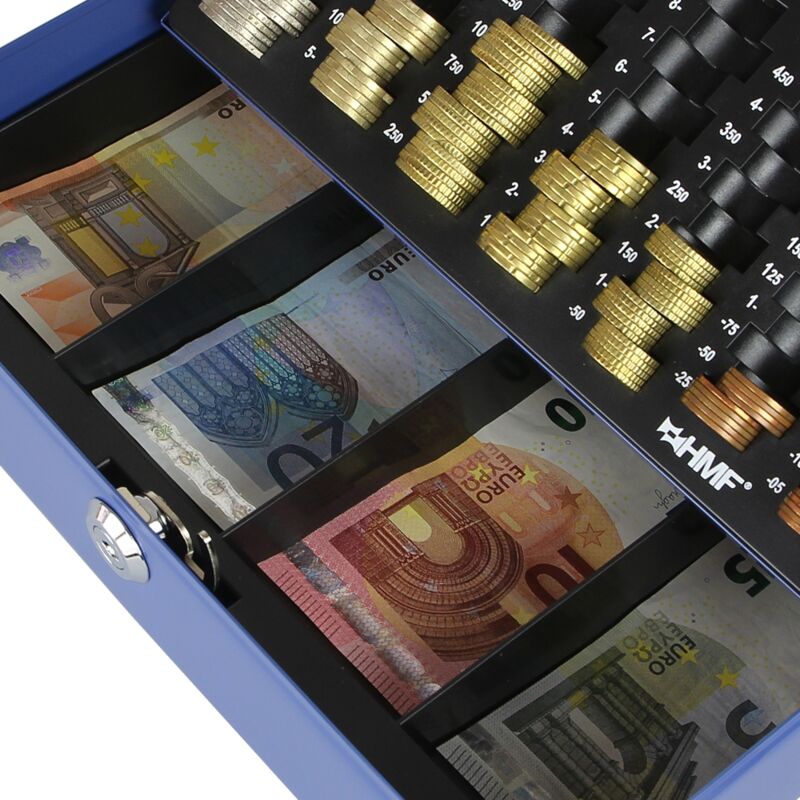 Geldkassette mit Münzbrett DGK300 blau