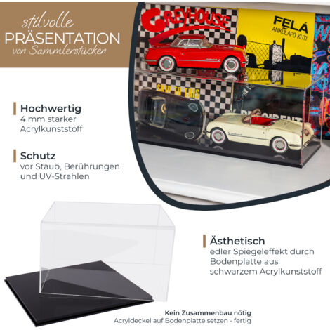 HF 46801 Acryl Vitrine für odellautos, Schaukasten für Figuren | 24 x
