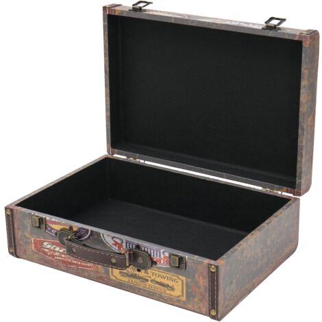 Verpakkingen. Houten koffer groot 40x28x19 cm wit/bruin