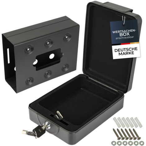 HMF 307-02, Anschraubbare Box, Dokumentenbox, 20 x 15,5 x 7 cm, schwarz