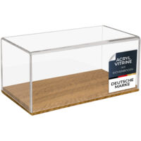 HMF 46873 Acryl Vitrine mit Holzsockel für Modellautos, 30 x 15 x 14 cm