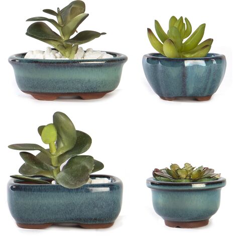 Bonsai Pots - Set of 4 | M&W - Blue